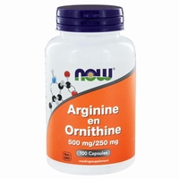 NOW Arginine & ornithine 500/250 100cap
