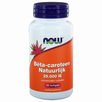 NOW Beta caroteen natuurlijk 25000IE 90sft NIET LEVERBAAR