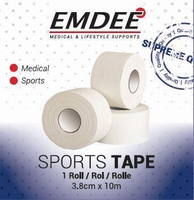 Emdee sporttape breed 3,8cmx10m wit 1rol