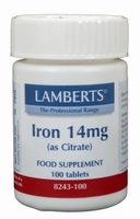 Lamberts IJzer (iron) citraat 14 mg 100tab
