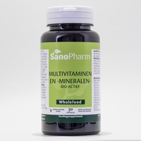 Sanopharm Multivitaminen/mineralen wholefood 30cap