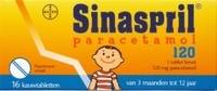Sinaspril paracetamol 120mg 16kauwtabl