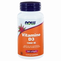 NOW Vitamine D3 1000IE 360softgels