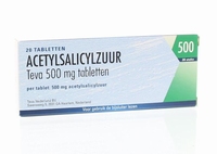 Teva Acetylsalicylzuur 500mg 20tabl