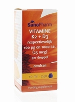 Sanopharm Vitamine K2 D3 emulsan 10ml