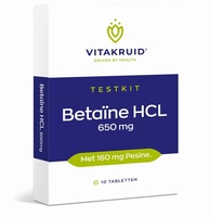 Vitakruid Betaine HCl 650mg met 160mg Pepsine 10tabl