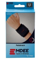 Emdee Pols/elleboog band zwart - one size fits all