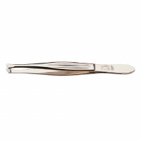 Nippes N07 Pincet 8cm schuin smal fijn, verchroomd