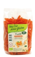 Ma vie sans gluten Fusilli rode linzen glutenvrij BIO 250g