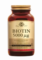 Solgar  0313 Biotin Vitamine B4 (B8)  5000µg 50caps