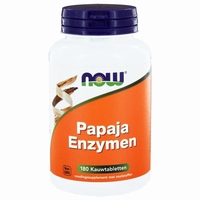 NOW Papaya Enzymen 180 Kauwtabletten