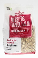 De Halm krokante Muesli rozijnen BIO 500g