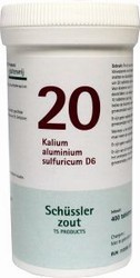 Pfluger Schusslerzout nr. 20 Kalium aluminium D6 400tab