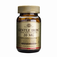 Solgar  1249 Gentle Iron IJzer bisglycinaat 20mg 90caps