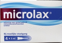 Microlax tubes voor rectaal gebruik bij obstipatie 4x5ml