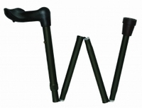 Able2 Wandelstok anatomisch opvouw zwart rechts
