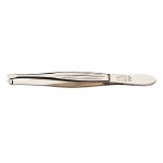 Nippes N07 Pincet 8cm schuin smal fijn, verchroomd