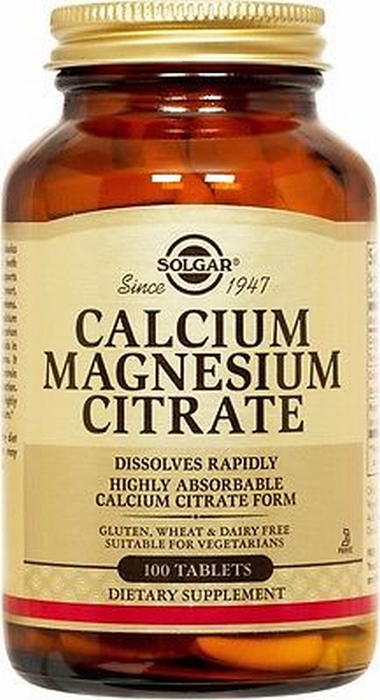 comfortabel Onbekwaamheid dinsdag Solgar 0509 Calcium Magnesium Citrate 100tabl